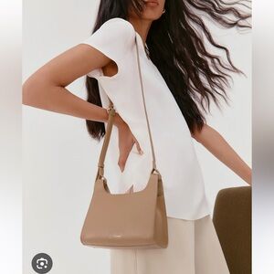 Cuyana Mini Double Loop Bag in Bottle Green